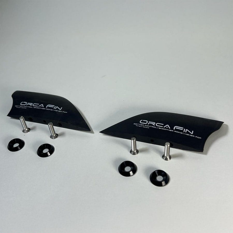 Orca Fins set with M5 stainless screws and aluminum washers